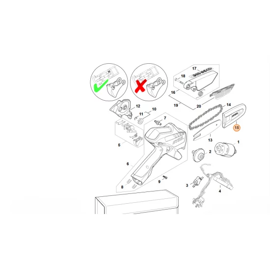 STIHL  osłona łańcucha 0000 792 9164